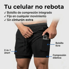 Fluxo™ Short Deportivo 2 en 1